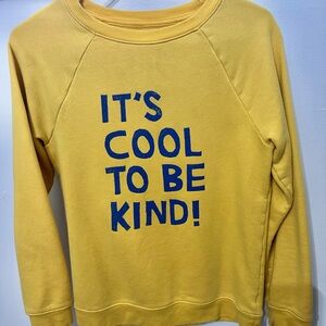 Cat & Jack Yellow Sweatshirt with Blue Text